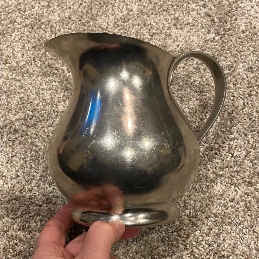 Vintage Royal Holland Elegant Silver Pewter Pitcher.